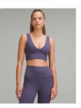 lululemon athletica Purple V-Neck Longline Sports Bra